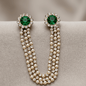 Handcrafted Laddu Gopal Pearl and Emerald Necklace