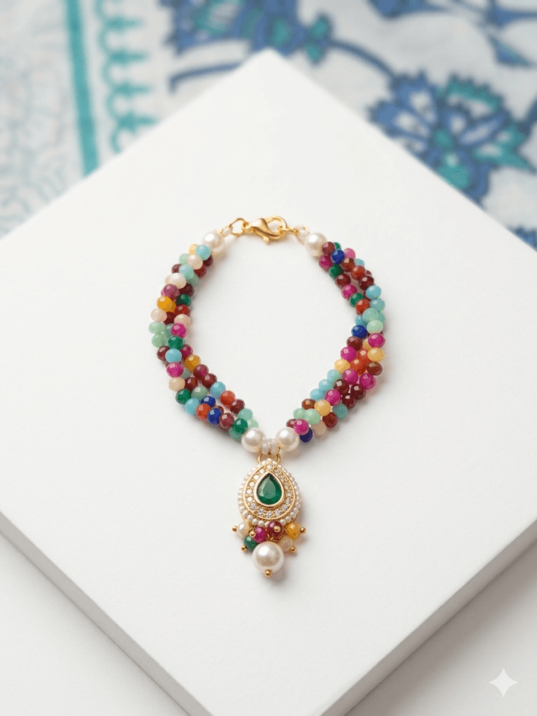 Laddu Gopal ji multi color bead necklace