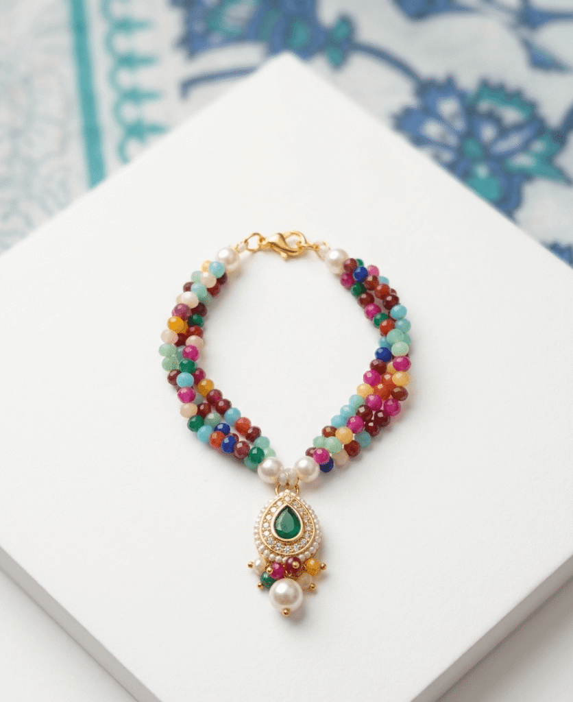 Laddu Gopal ji multi color bead necklace