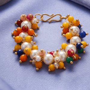 Handcrafted Laddu Gopal multi-color bead necklace | Taruna Creations