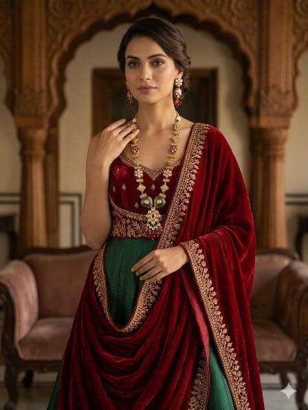 Handcrafted Kundan and Fabric Jewelry