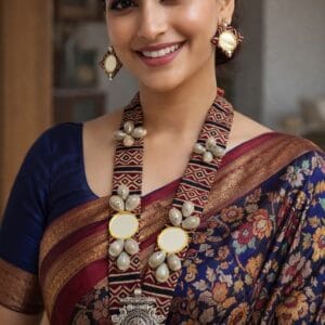 Handmade Fabric Necklace | Elegant Handcrafted Designer Jewellery for Women