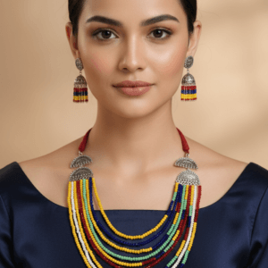 Multi Layered Seed Bead Necklace Set