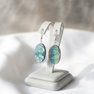 Handcrafted Oval Shell Earrings