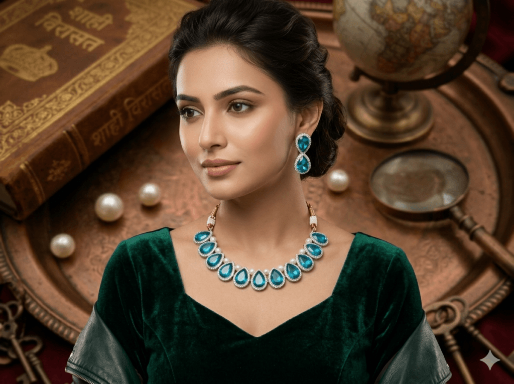 handcrafted kundan necklace set