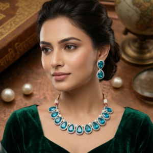 home 78 handcrafted kundan necklace set