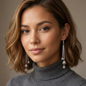 home 80 handcrafted silver drop earrings