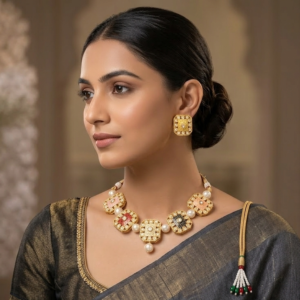 home 70 handcrafted meenakari necklace set