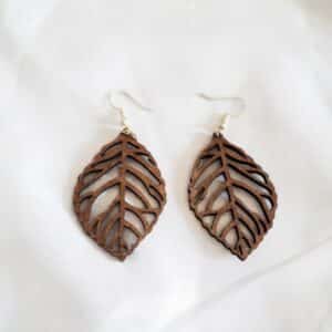 Lightweight Wooden Dangle Earrings for Women