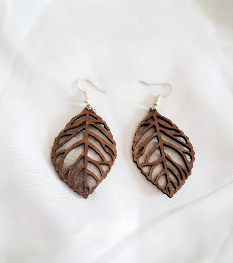 Lightweight Wooden Dangle Earrings for Women